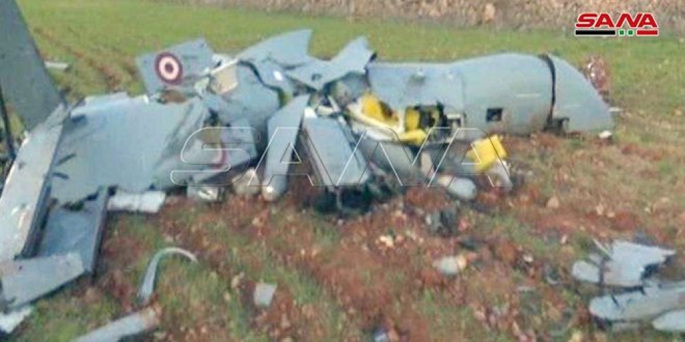 وحدة من الجيش تسقط طائرة مسيرة لقوات النظام التركي بريف إدلب الجنوبي الشرقي   