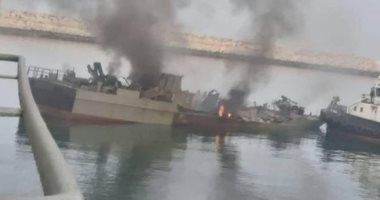 بالفيديو.. لحظة إصابة البارجة الإيرانية بصاروخ في خليج عمان
