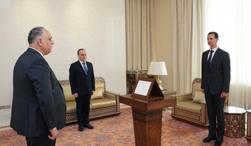 أمام الرئيس الأسد.. البرازي يؤدي اليمين الدستورية وزيراً للتجارة الداخلية وحماية المستهلك.
