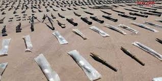 مصادرة كميات من الأسلحة من مخلفات المجموعات المسلحة في درعا