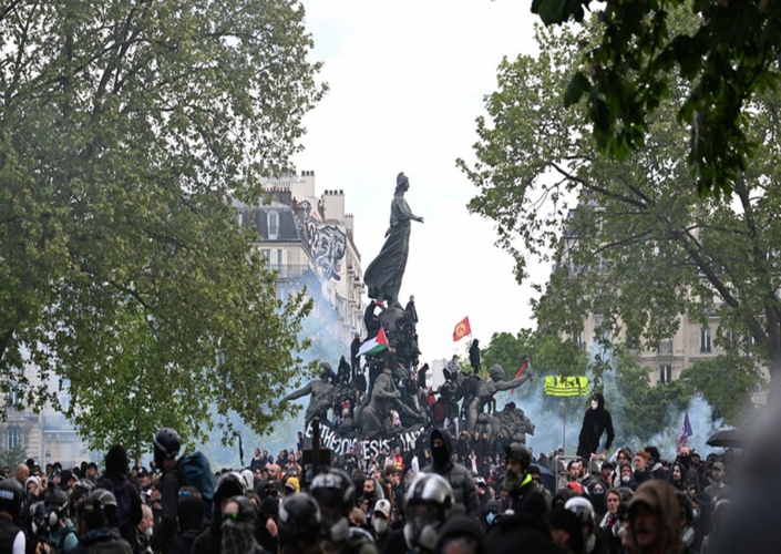 نحو 782 ألف متظاهر في فرنسا بعيد العمال