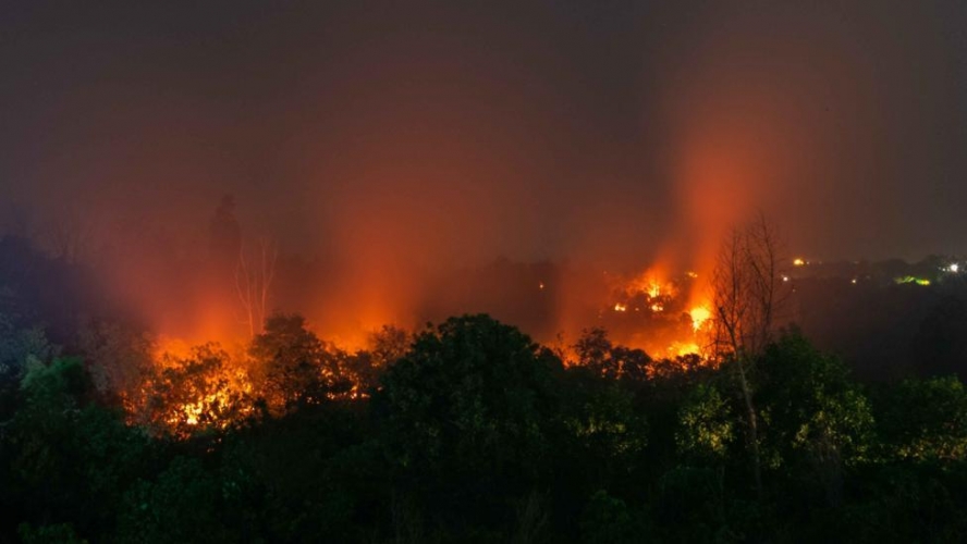 إسبانيا تجلي آلاف السكان بسبب حريق خرج عن السيطرة في إحدى جزر الكناري