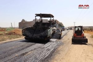 مواصلة تنفيذ أعمال مشروع طريق حلب-الرقة