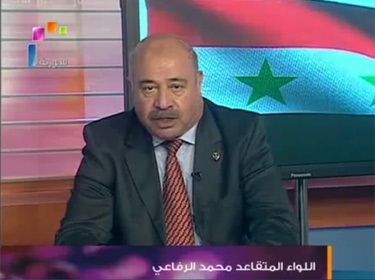اللواء المتقاعد محمد الرفاعي يكذب قنوات الفتنة عن انشقاق الجيش 