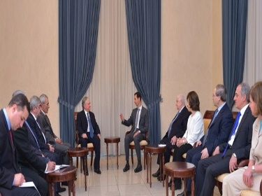   الرئيس الأسد يستقبل نالبانديان.. تطابق الرؤى حول خطورة الدور التركي