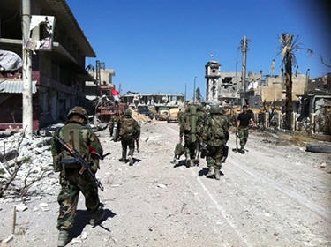 الجيش يفكك  8 عبوات ناسفة على طريق الفرقلس- تدمر  