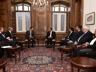 President al-Assad to French delegation: Terrorist attacks on Paris can’t be separated from those of Beirut and events in Syria