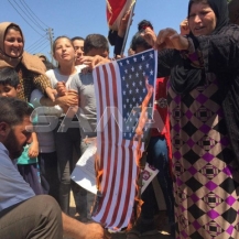وقفة وطنية لأهالي قرية الرشوانية في ريف القامشلي تطالب بطرد الاحتلالين الأمريكي والتركي