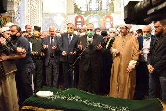 تشييع جثمان الشهيد الشيخ محمد عدنان الأفيوني مفتي دمشق وريفها 