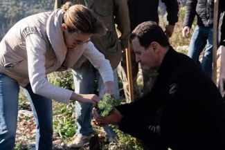 الرئيس الأسد والسيدة أسماء يشاركون بحملة التشجير في محافظة طرطوس اليوم