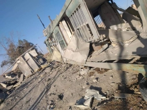 صور من آثار الاعتداء الأمريكي على الحدود السورية العراقية