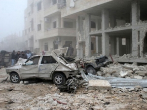صور التفجير الإرهابي الذي استهدف مدينة السلمية في ريف حماه