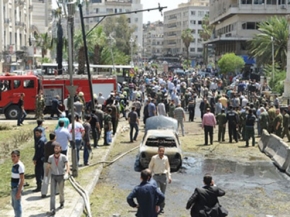 تفجير إرهابي بسيارة مفخخة في منطقة المرجة بدمشق