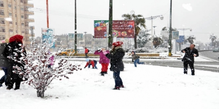 تساقط الثلوج في سورية  