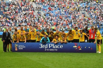 تكريم منتخب بلجيكا لإحرازه المرتبة الثالثة في نهائيات كأس العالم