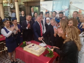 أجنحة الشام للطيران تحتفل بافتتاح خط مطار شيرميتيفا الدولي
