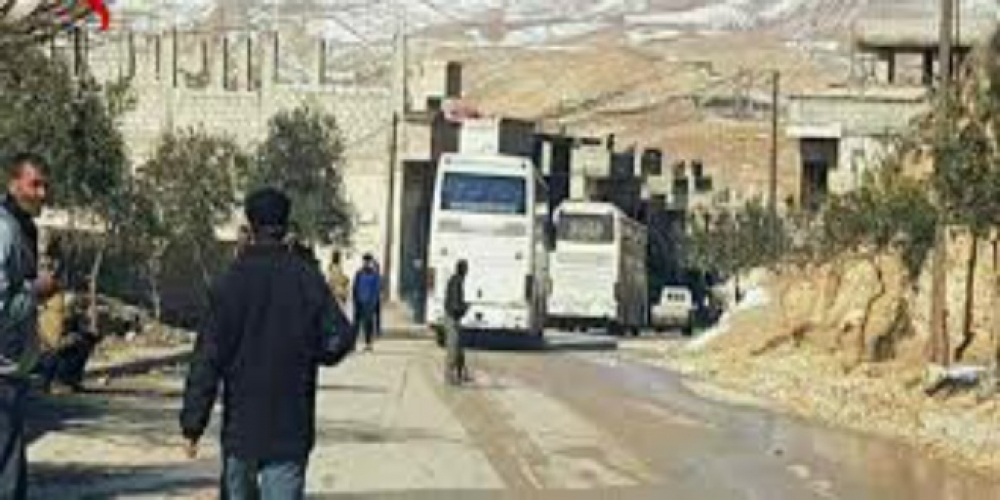 الانتهاء من عملية نقل المسلحين وذويهم من قرى وادي بردى في ريف دمشق