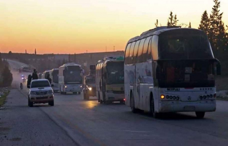 وصول 121 حافلة إلى «الفوعة وكفريا» لإخراج الأهالي المحاصرين من قبل الإرهابيين