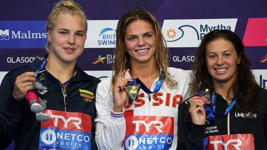  ذهبية الـ100 م سباحة على الصدر في بطولة أوروبا تذهب للروسية يفيموفا