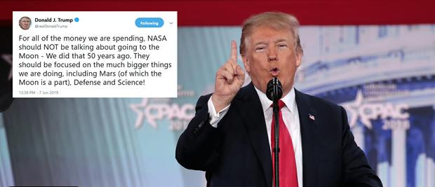 ماذا قال ترامب عن القمر والمريخ حتى عرض نفسه للسخرية على تويتر