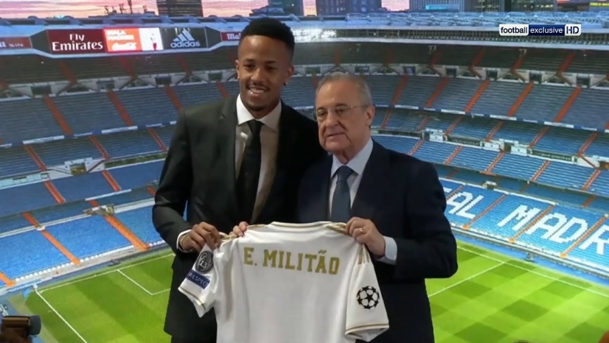 ريال مدريد يقدّم مدافعه البرازيلي الجديد ميليتاو لوسائل الإعلام