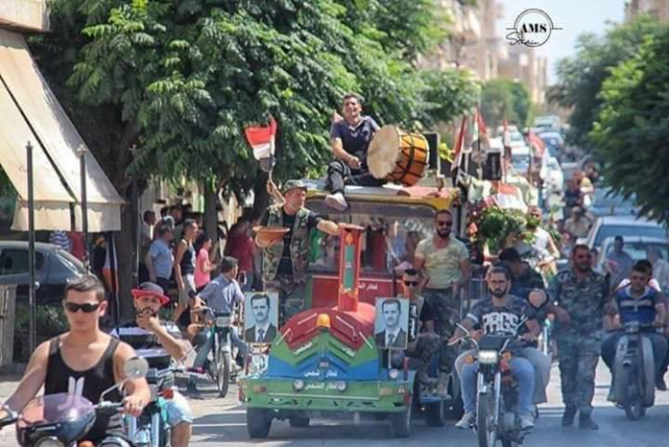 إحتفالات و مسيرات جوالة بمناسبة تحرير ريف حماه الشمالي و خان شيخون - صور