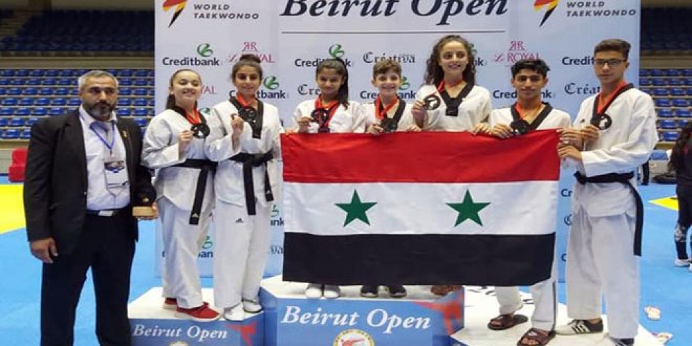 7 ميداليات لسورية في اليوم الثاني من بطولة بيروت أوبن الدولية للتايكوندو