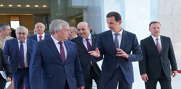 الرئيس الاسد يستقبل لافرينتف و الوفد المرافق له