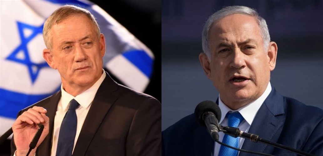 تقارب نتائج انتخابات كيان العدو و الارجحية لازرق ابيض   