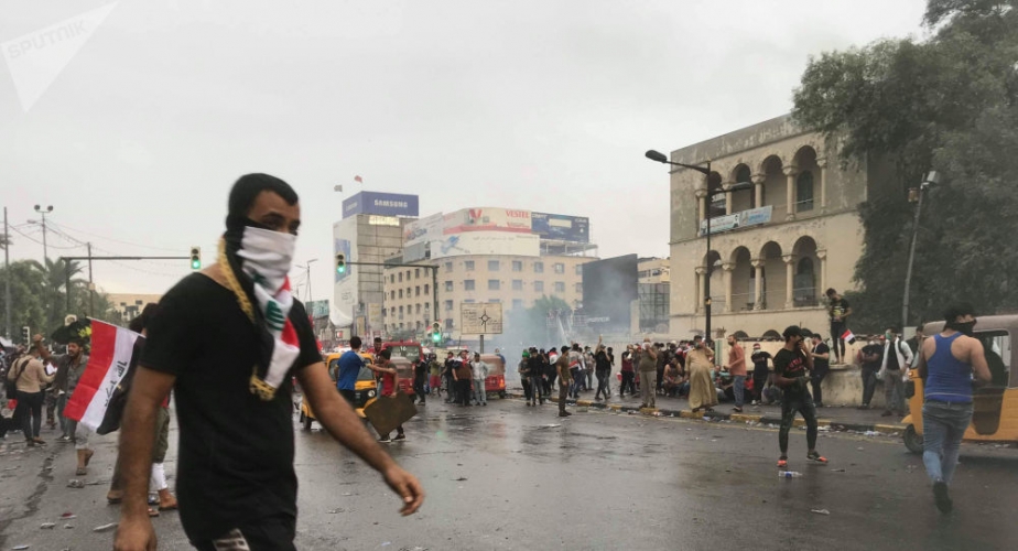 قتيلان و38 مصابا في احتجاجات وسط بغداد اليوم