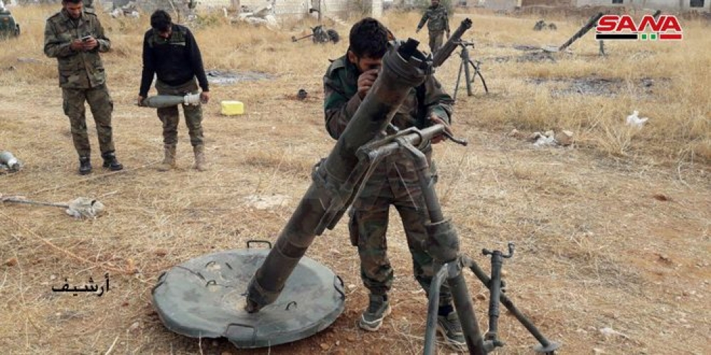  الجيش يوجه ضربات مركزة على مواقع التنظيمات الإرهابية في ريف حلب الجنوبي الغربي