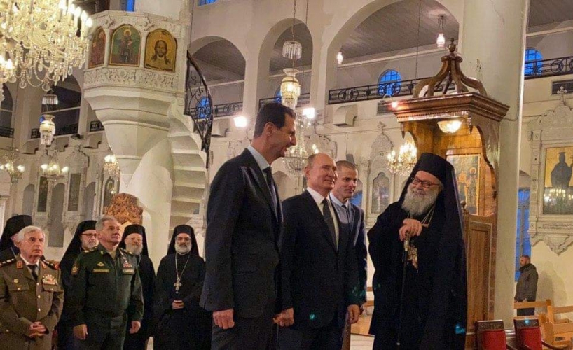 بالفيديو .. زيارة الرئيس بوتين برفقة السيد الرئيس بشار الأسد في الكاتدرائية المريمية و الكنائس الأثرية