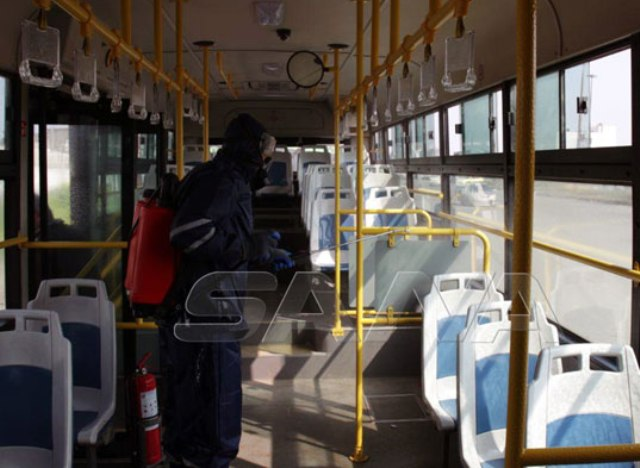 بدء حملة تعقيم حافلات النقل الداخلي في حمص