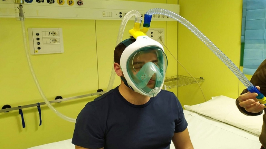 في ايطاليا.. ابتكار أجهزة تنفس صناعي من أقنعة الغوص لمواجهة كورونا