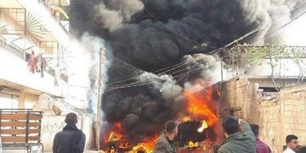 انفجار عبوة ناسفة بصهريج وقود في عفرين بريف حلب