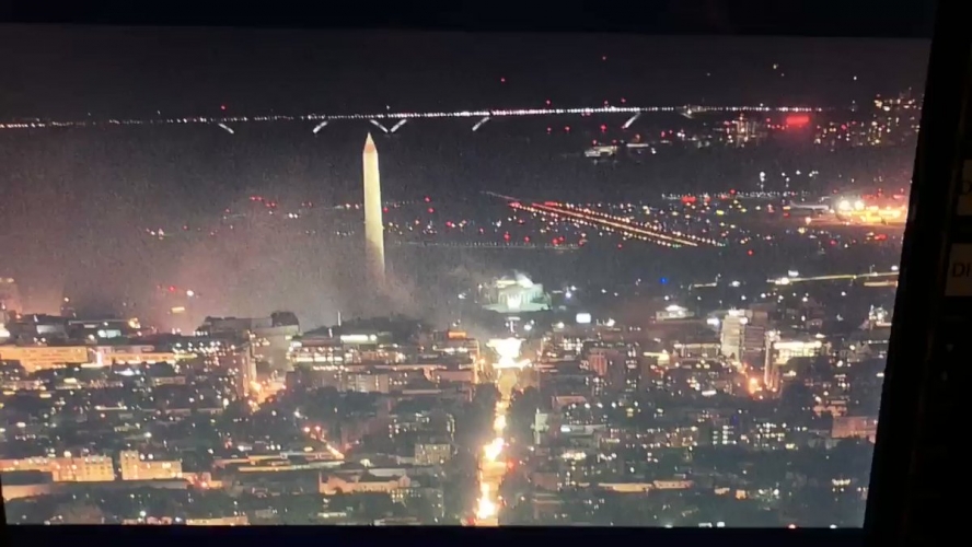 بالفيديو - شاهد العاصمة الامريكية واشنطن تحترق