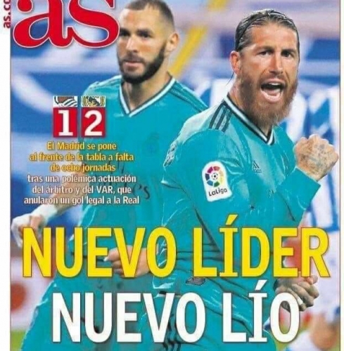 بعد فوزه على سوسيداد، صحف إسبانية تُهاجم ريال مدريد وتنتقد الأداء التحكيمي