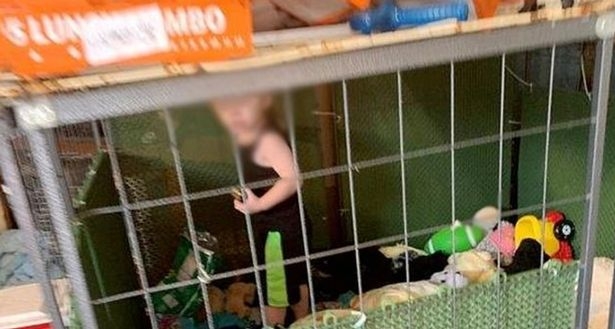 طفل مسجون بقفص بين الثعابين والفئران