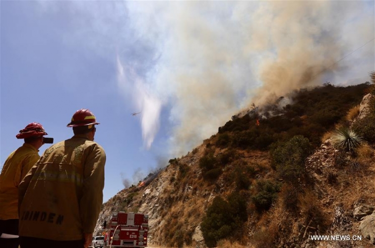 مئات رجال الإطفاء يكافحون حريقا هائلا شرقي لوس أنجلوس   