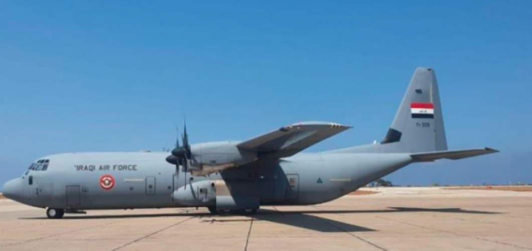 طائرة عسكرية عراقية محملة بعشرات الأطنان من المساعدات إلى لبنان