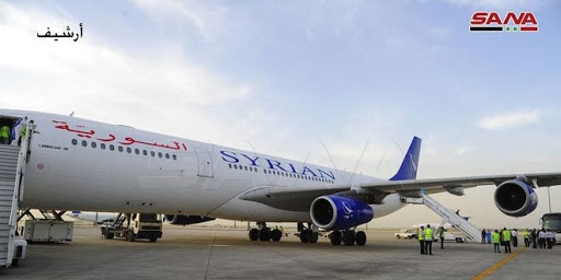 وصول طائرة الخطوط الجوية السورية من الشارقة إلى مطار دمشق وعلى متنها 263 مواطنًا سورياً