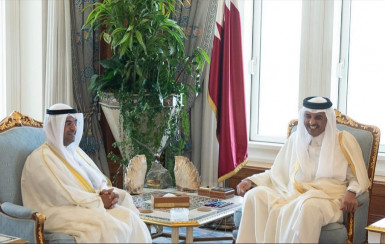 وزير الخارجية القطري يستقبل الأمين العام لمجلس التعاون الخليجي