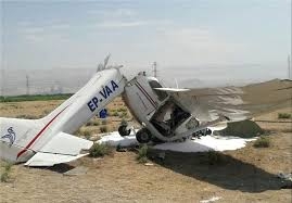 تحطم طائرة تدريب في محافظة قزوين الإيرانية وإصابة أحد الركاب