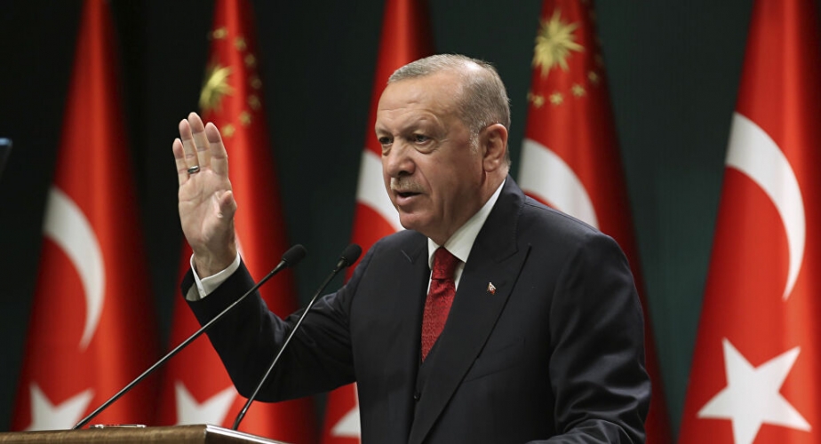 أردوغان يعلن مواصلة الكفاح لغاية تأسيس دولة فلسطينية.