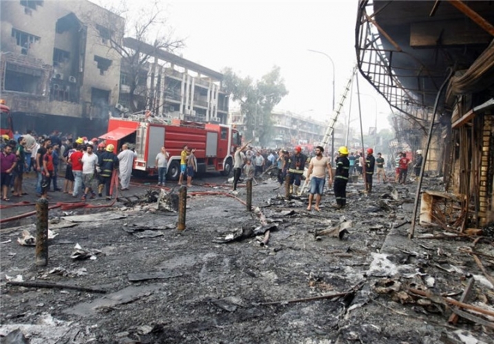 تفحير انتحاري يودي بحياة 15 شخصا وإصابة 20 آخرين وسط بغداد