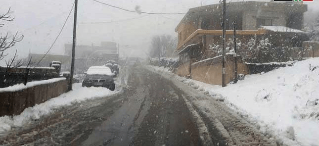 حالة الطرق نتيجة الأحوال الجوية السائدة في سورية
