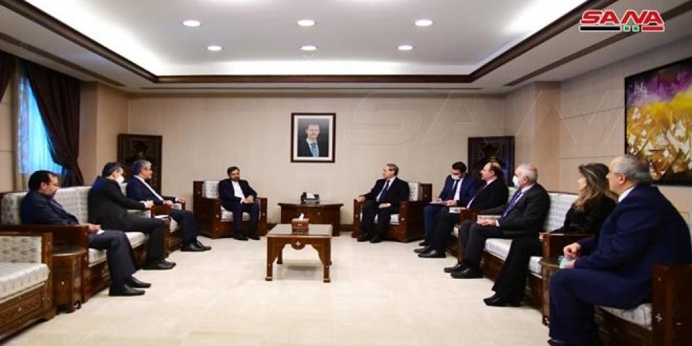 المقداد لوفد إيراني: تضافر الجهود لمواجهة التحديات المشتركة المهددة لأمن المنطقة