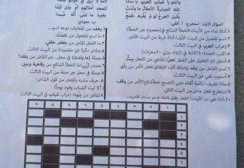 “كلمات متقاطعة” في أحد امتحانات جامعة تشرين!