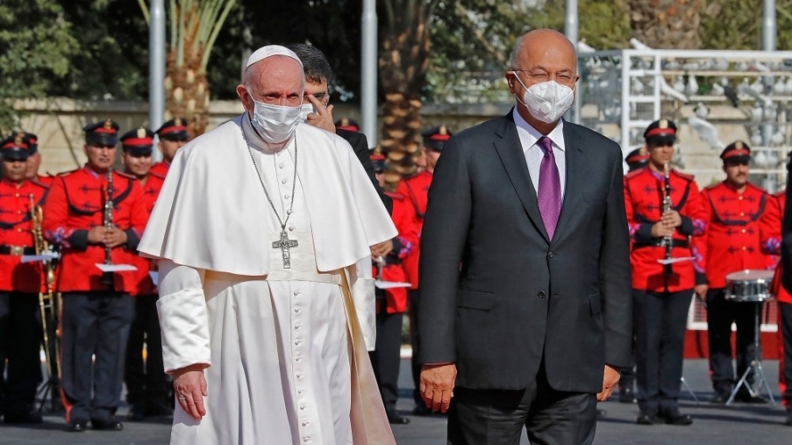 الرئيس العراقي: زيارة البابا تحمل رسالة تضامن إنسانية