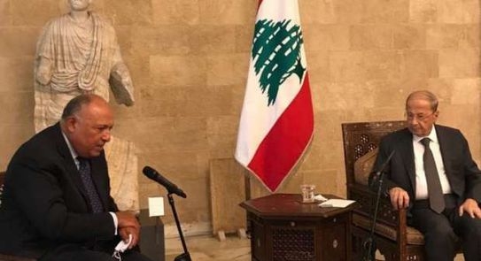 الكشف عن نتائج اجتماعات وزير الخارجية المصري مع عون والحريري